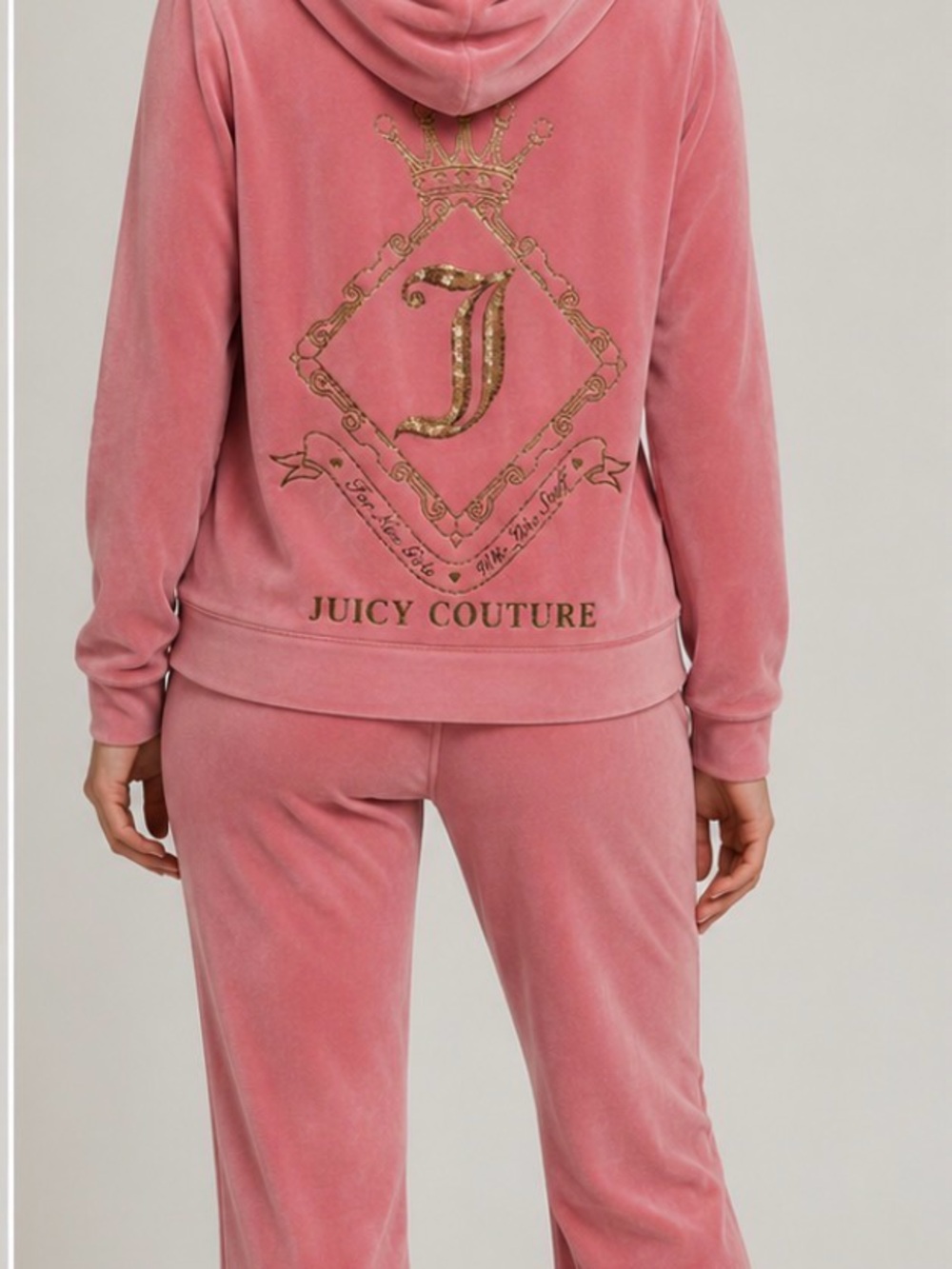 Juicy Couture Soft Pink Velour Hoodie Jacket